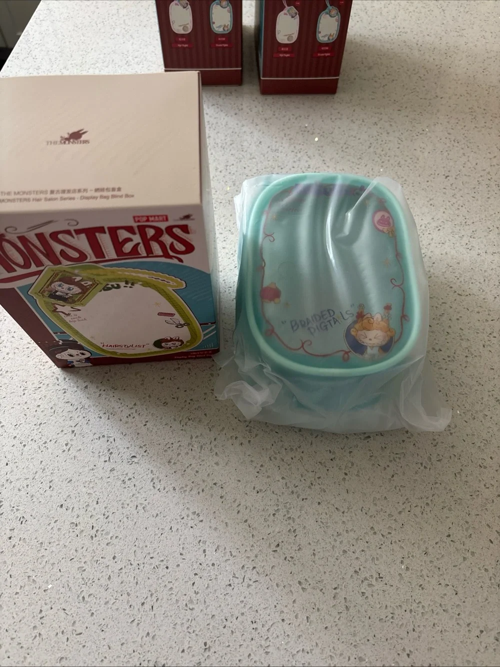 Popmart monsters display bag braided pigtails